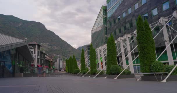Andorra Andorra Vella Andorra Andorra Vella Vista Una Delle Strade — Video Stock