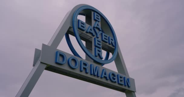Dormagen Tyskland September 2023 Chempark Dormagen Logo Bayer Ineos Airliquide – Stock-video