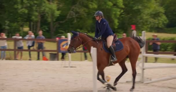 Frankrike Saint Sauveur Puisaye Juli 2023 Tävlingar För Hästar Och — Stockvideo
