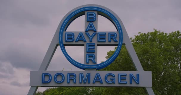 Dormagen Niemcy Września 2023 Chempark Dormagen Logo Bayer Ineos Airliquide — Wideo stockowe