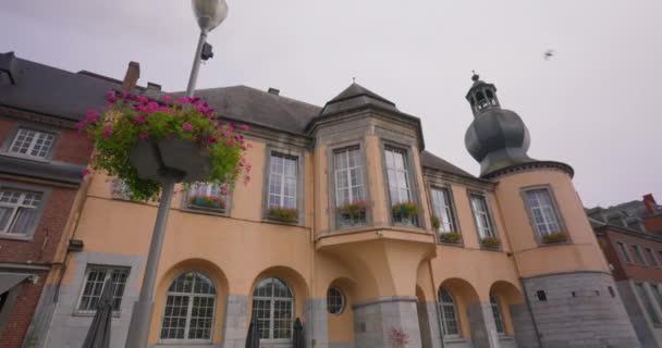 Belçika Nın Dinant Kentindeki Evlerin Mimarisi — Stok video