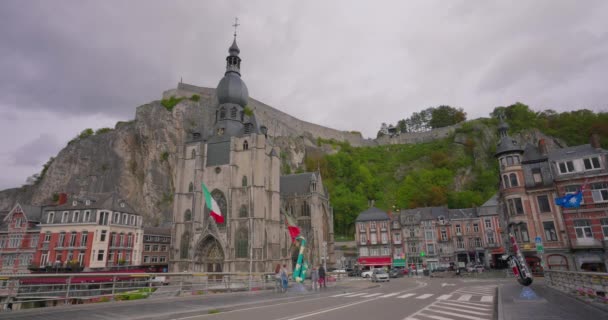 Notre Dame Katedrális Belgiumban Történelmi Mérföldkő Európában Belgiumban — Stock videók