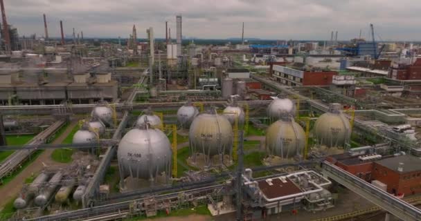 Эстонцы Расстреляли Химический Парк Тяжелой Промышленности Вид Воздуха Дормаген Производства — стоковое видео
