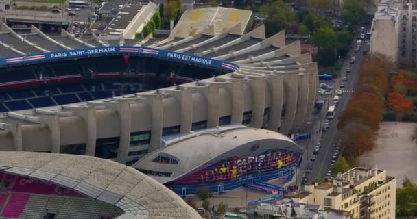 Vista Aerea Moderno Stadio Calcio Sportivo Parigi Nella Capitale Francese — Video Stock