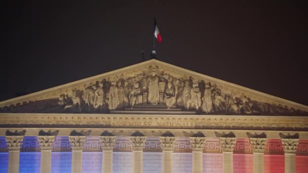가로등을 파리에서 유럽의 중심에 나이트 라이프 프랑스의 중심에 — 비디오