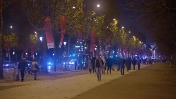 Parigi Francia Dicembre 2023 Decorazioni Colorate Celebrative Nel Centro Parigi — Video Stock