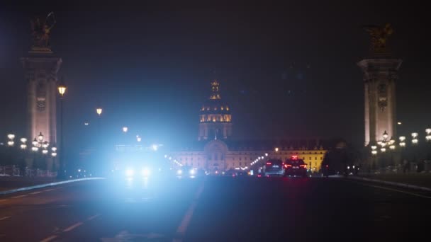 Арковий Міст Олександра Iii Один Найкрасивіших Річкових Переходів Світі Прекрасний — стокове відео