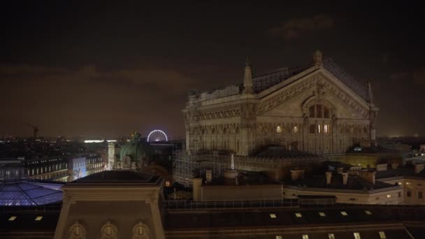 Paisaje Nocturno Con Farolas Vida Nocturna Centro Europa Capital París — Vídeos de Stock