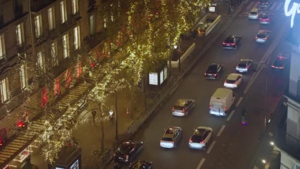 Décorations Colorées Fête Dans Centre Paris France Noël Paris Belle — Video