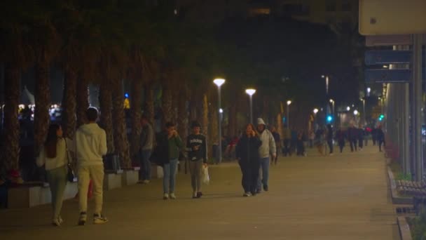 Alicante España Diciembre 2023 Gente Camina Por Pintoresco Callejón Por — Vídeos de Stock
