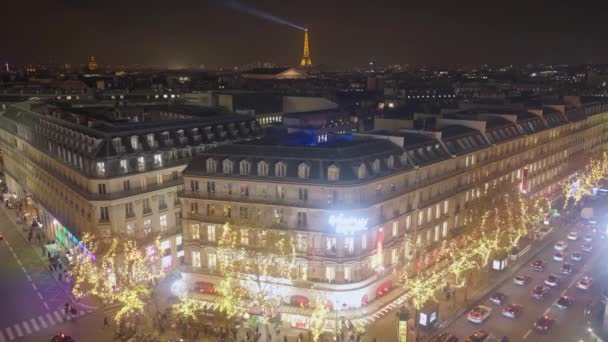 Décorations Colorées Fête Dans Centre Paris France Noël Paris Belle — Video