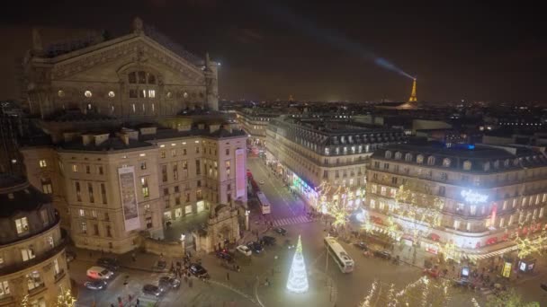 Paysage Nocturne Avec Lampadaires Vie Nocturne Centre Europe Dans Capitale — Video