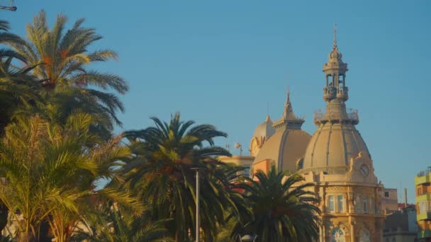 Piazza Principale Meta Turistica Regione Murcia Comune Cartagena — Video Stock