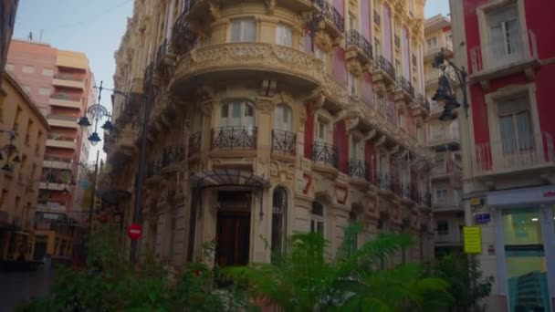Міський Пейзаж Архітектура Будівлі Пам Ятки Картахени Іспанії — стокове відео
