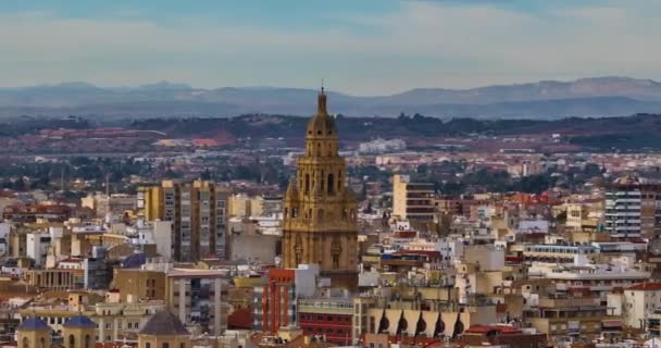 Establecimiento Plano Centro Centro Europeo Ciudad Murcia España Ciudad Turística — Vídeos de Stock