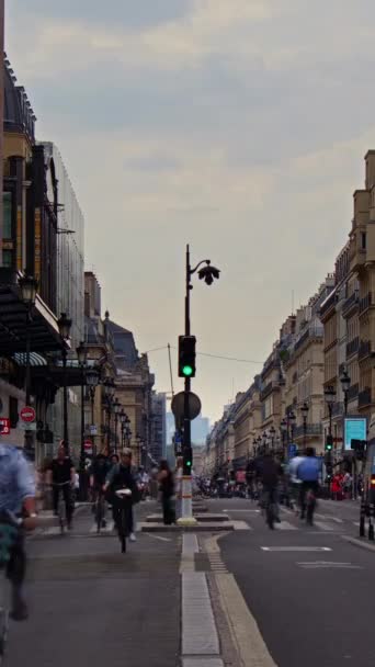 Rue Rivoli Een Van Langste Beroemdste Parijs Een Natuurlijke Uitbreiding — Stockvideo