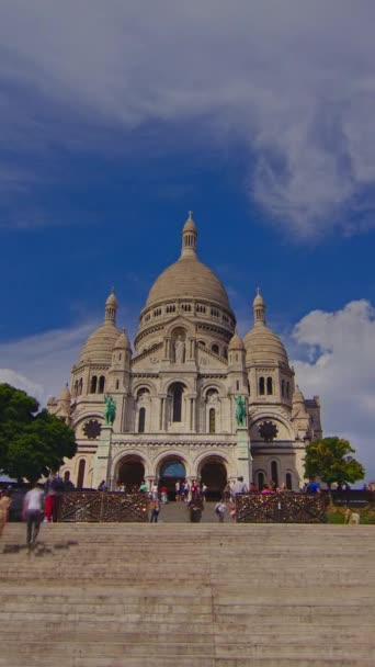 비디오 프랑스 파리에서 화창한 Basilique Sacre의 프랑스 파리의 심장과 Timelapse는 — 비디오