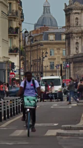 Die Rue Rivoli Ist Eine Der Längsten Und Berühmtesten Paris — Stockvideo