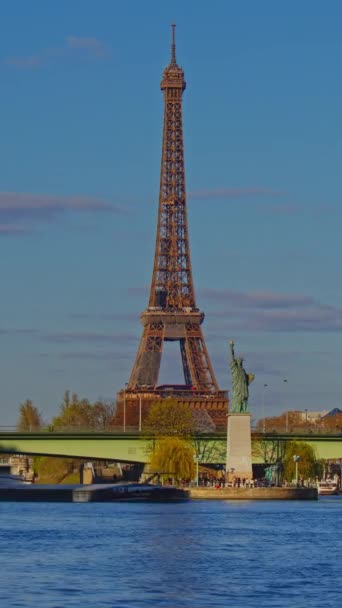 Vídeo Vertical Francia París Tour Eiffel Timelapsevídeo Vertical Francia París — Vídeo de stock