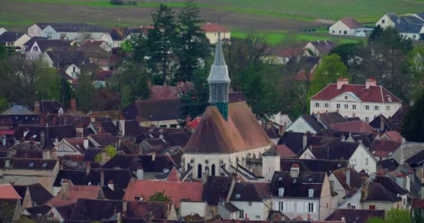 Naturkatastrof Bourgogne Frankrike Vatten Översvämmade Stad Yonne Departementet Översvämningar Centrala — Stockvideo