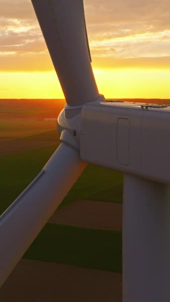 Alternatif Enerji Yel Değirmenlerinin Hava Manzarası Abd Enerji Üretimi Rüzgâr — Stok video
