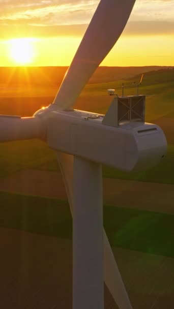 Alternatywna Energia Widok Powietrza Farmę Wiatraków Produkcja Energii Elektrycznej Usa — Wideo stockowe