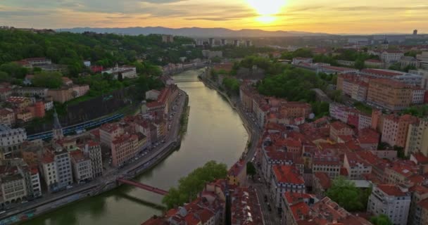 비디오 영상을 역사적인 따뜻한 프랑스 프랑스 유럽의 유명한 목적지 — 비디오