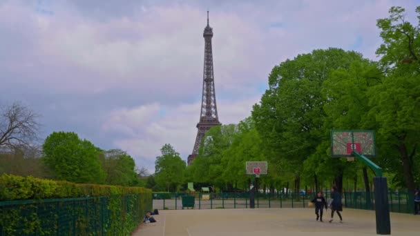 Париж Франція Травня 2024 Сучасний Спортивний Баскетбольний Стадіон Парижі Підготовлений — стокове відео