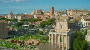 Roma Forumu ve antik Roma 'nın kalıntıları. İtalya.