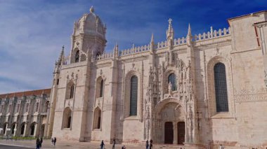 Lizbon, Portekiz, 26 Şubat 2025: Jeronimos Manastırı Praco do Imperio, Lizbon, Portekiz.