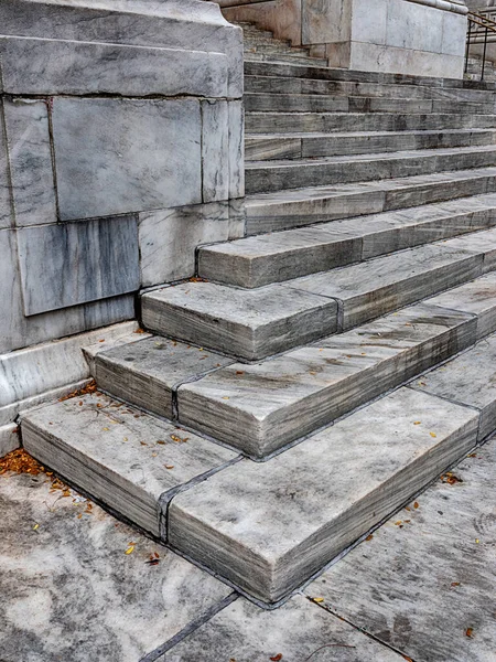 Escaleras Piedra Suben Entrada Biblioteca Pública Nueva York —  Fotos de Stock