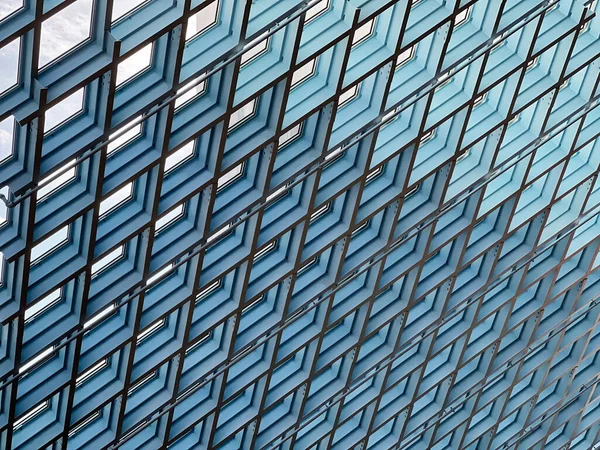 Gentagelse Mønster Stålbjælker Resulterer Moderne Arkitektonisk Abstrakt Baggrund - Stock-foto