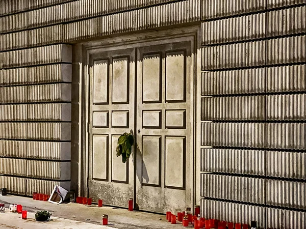 Vienna Áustria Novembro 2022 Uma Imagem Noite Memorial Holocausto Viena — Fotografia de Stock