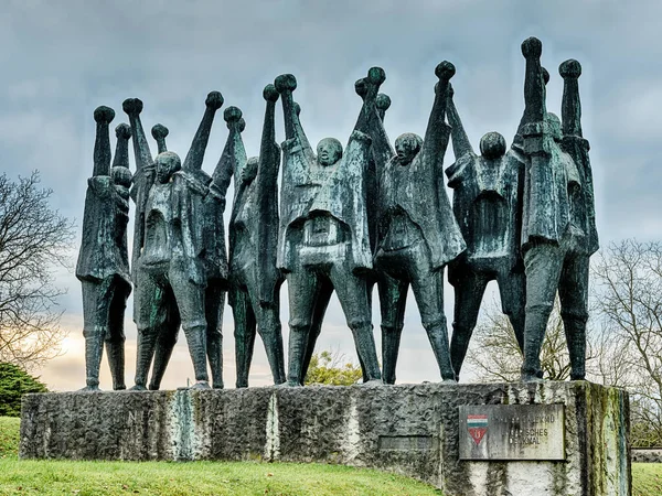 Mauthausen Österreich Dezember 2022 Ein Großes Denkmal Für Die Ungarischen — Stockfoto