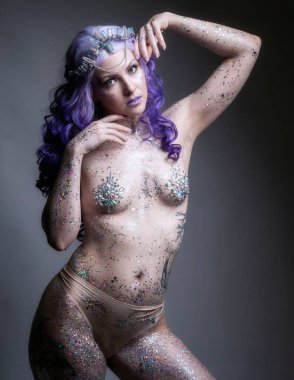 Güzel genç bayan model.