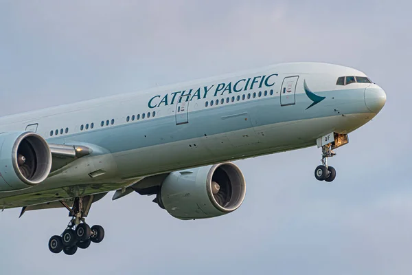 Londýn Velká Británie Května 2023 Letecké Společnosti Boeing 777 Cathay — Stock fotografie