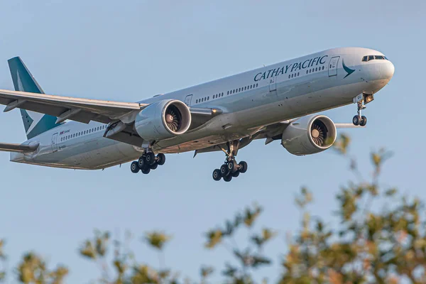 Londýn Velká Británie Května 2023 Letecké Společnosti Boeing 777 Cathay — Stock fotografie