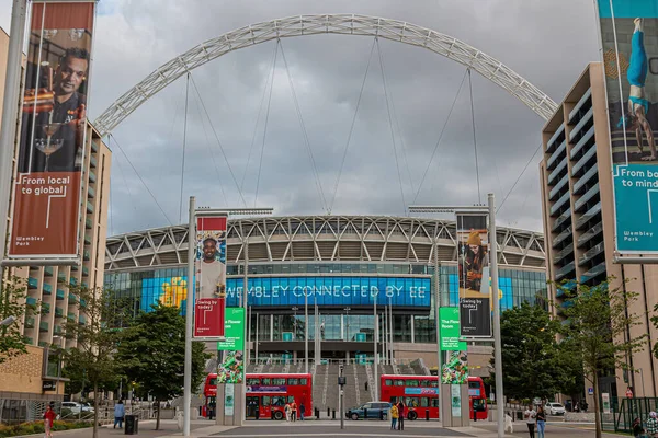 Londres Reino Unido Julio 2023 Vista Sobre Estadio Wembley Con Imagen de archivo