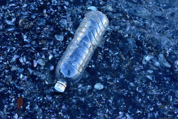 Plastic pollution in ocean (Environment concept)