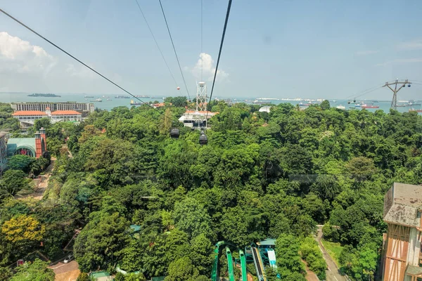 Сингапур Мая 2022 Года Канатные Дороги Сингапура Остров Сентоса Sentosa — стоковое фото