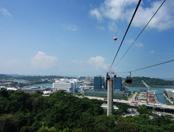 Singapore Maio 2022 Teleféricos Cingapura Ilha Sentosa Sentosa Popular Resort — Fotografia de Stock