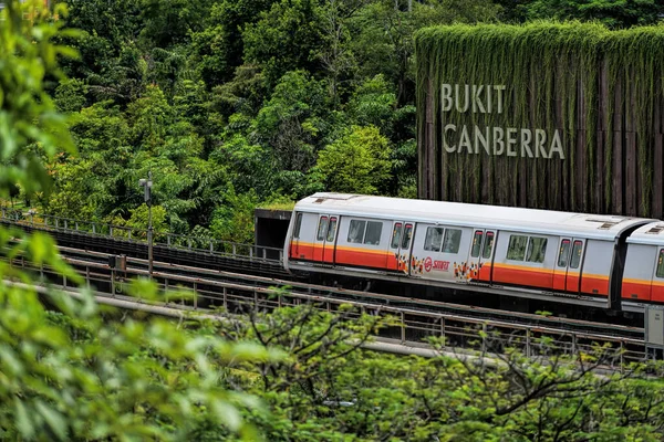 Sembawang Singapour Octobre 2022 Train Rapide Masse Mrt Singapour Circule — Photo