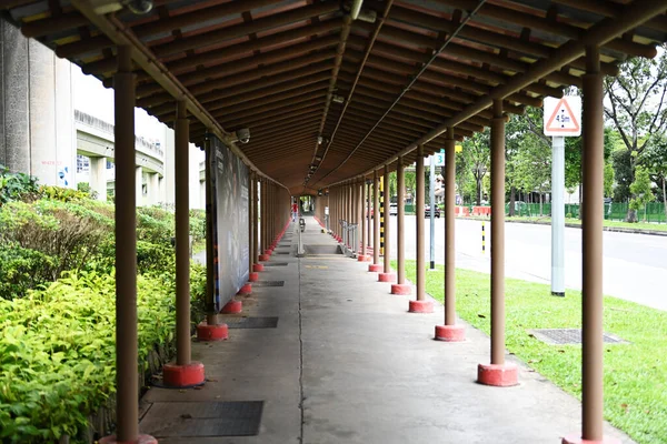 Singapore Dicembre 2022 Vista Giornaliera Del Corridoio Pedonale Del Rifugio — Foto Stock