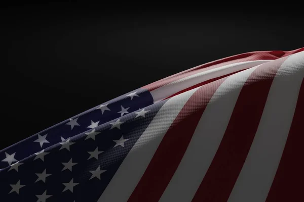 Usa Vlag Een Donkere Achtergrond Onafhankelijkheidsdag Juli Nationale Dag Voor — Stockfoto