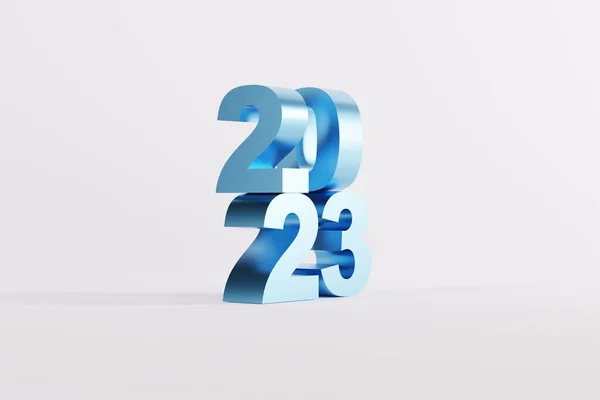 Numéro 2023 Nouvelle Année Nouvel Bonne Année Concept Numéro Bleu — Photo