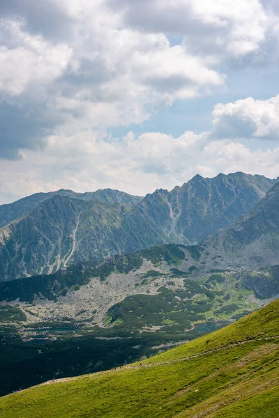 stock image Beautiful view of the Tatra Mountains landscape. View of the mountains from the top. High mountain landscape.