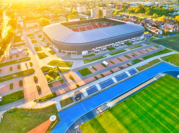 Tychy Maggio 2022 City Stadium Tychy Gks Tychy Sparato Drone — Foto Stock