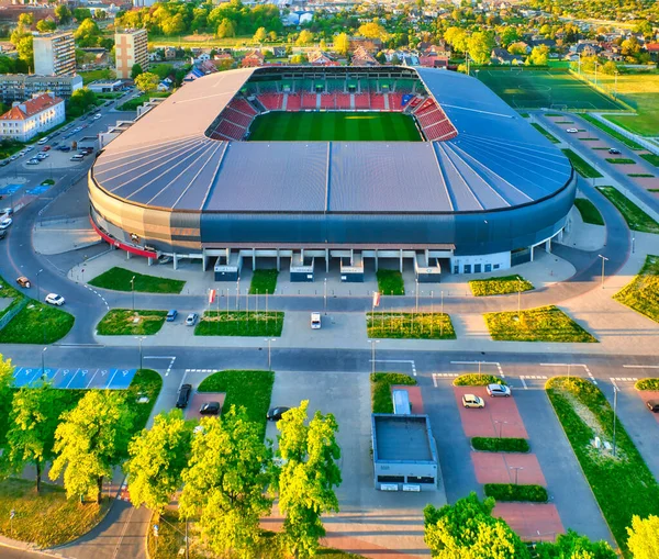 Tychy Mayo 2022 City Stadium Tychy Gks Tychy Shot Drone —  Fotos de Stock