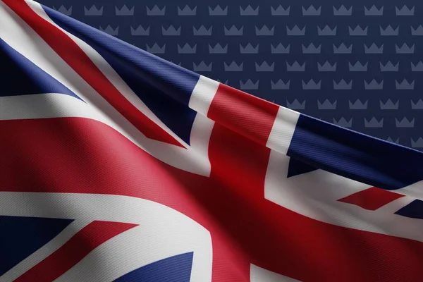 Great Britain Flag Dark Background Concept Nationality Patriotism Britain Relations — Stock Photo, Image