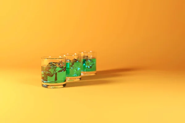 Drinks Orange Background Concept Preparing Drinks Holidays Render Illustration — Stock Photo, Image